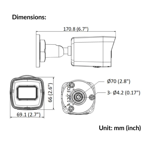 4 MP MD 2.0 Fixed Bullet Network Camera | DS-2CD1043G2-IUF - Image 3